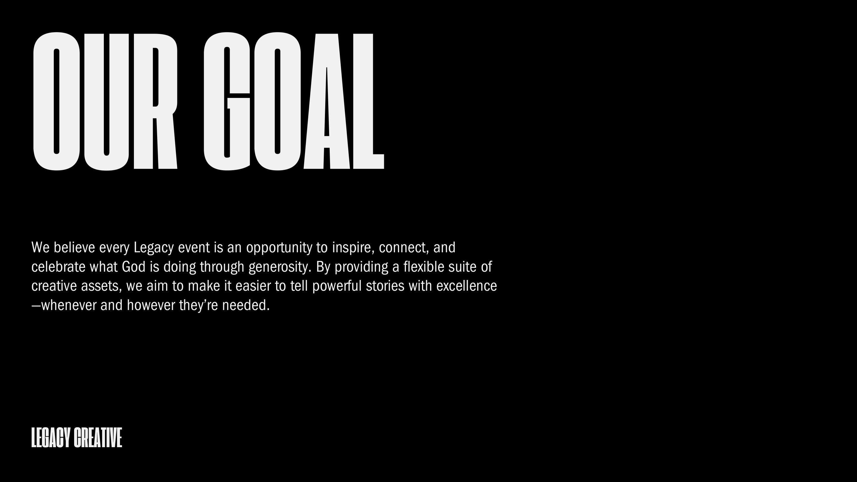 Our Goal